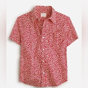 J. Crew Kids' washed short-sleeve stretch poplin button-down